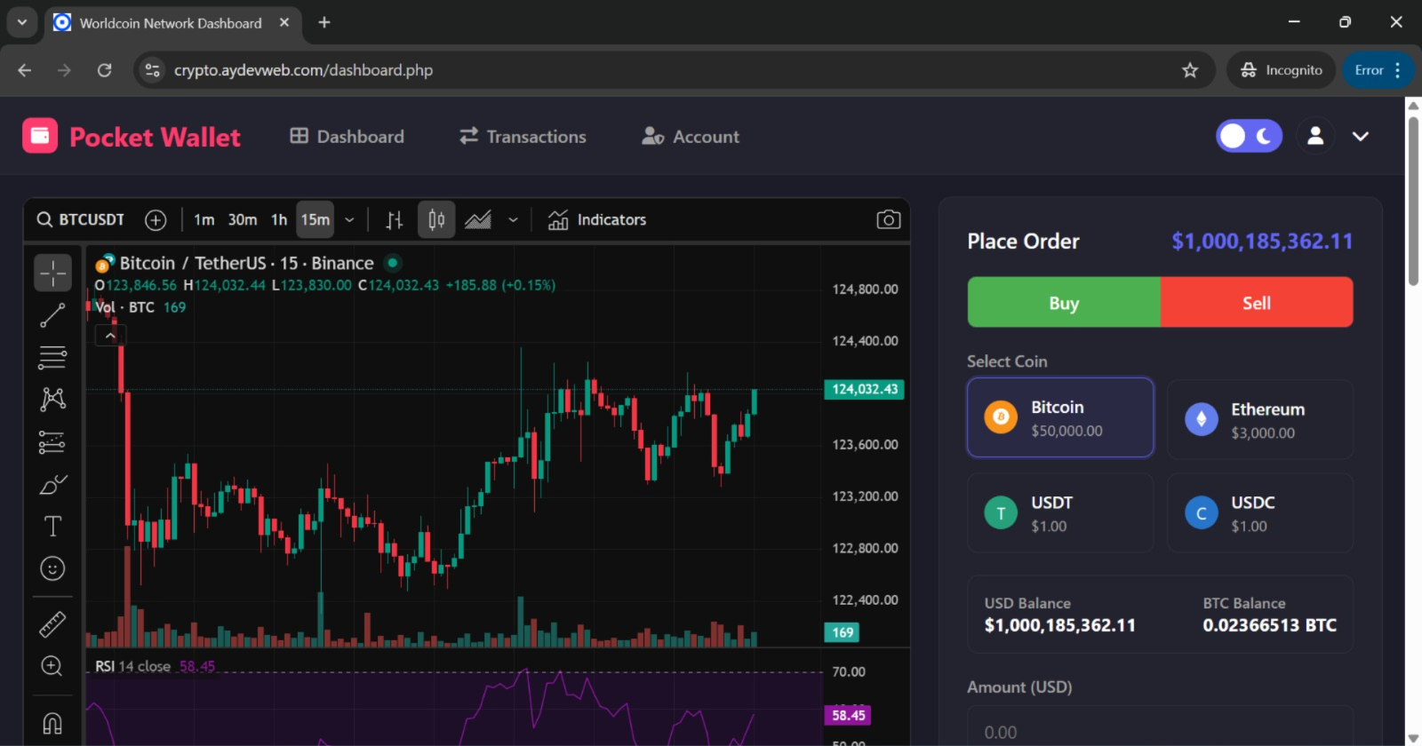 Advanced Crypto investment website 