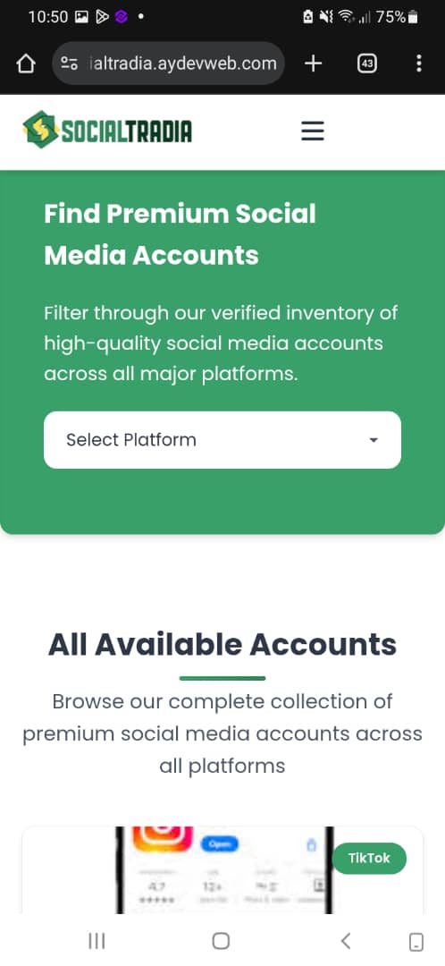 Advanced Social-Media Marketplace website 