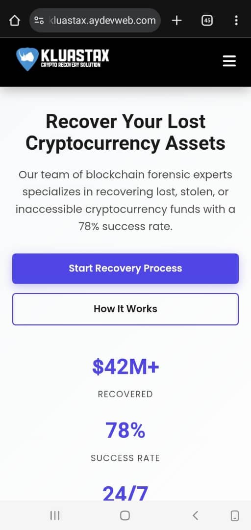  KluasTax – Advanced Crypto Recovery Website Script